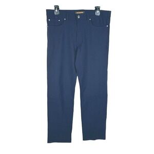 Gianfranco GF Ferre Mens Ittierre Navy Nylon Stretch Pants Sz 34 X 32 Golf Italy
